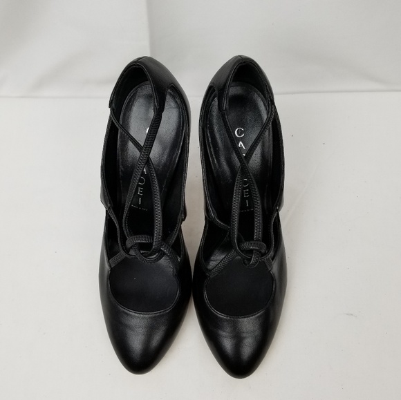 Casadei Black Leather Strappy Heels Pumps size 37 - Picture 3 of 10